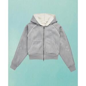 Folklore Album Gray Faux Shearling Jacket XS